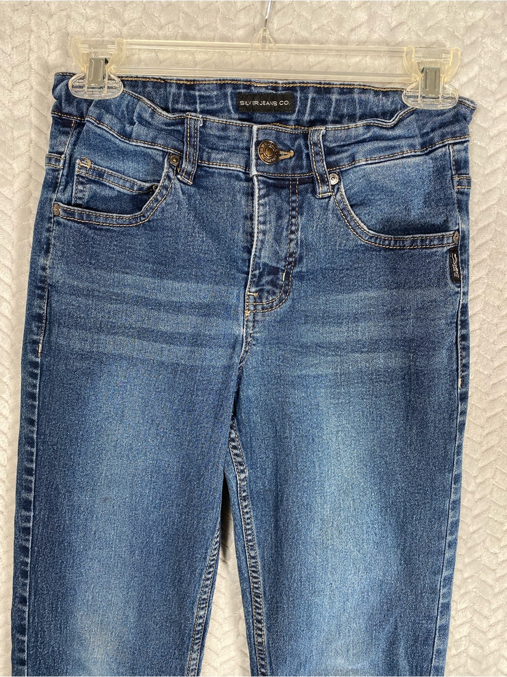Silver Jeans Co Zane Jeans Youth Boys 10 Blue Straight Adjustable Waist